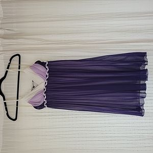 VNTG Hotkiss empire waist babydoll layered spaghetti strap sheer dress